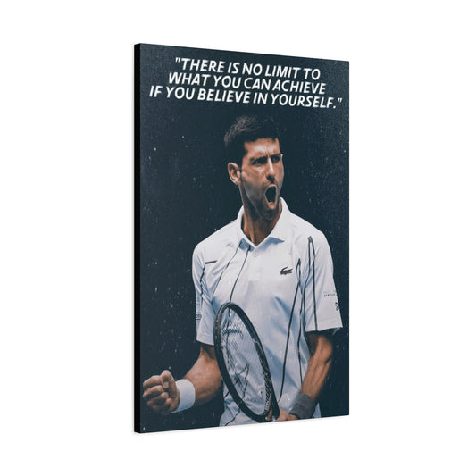 Novak Djokovic Motivational Canvas