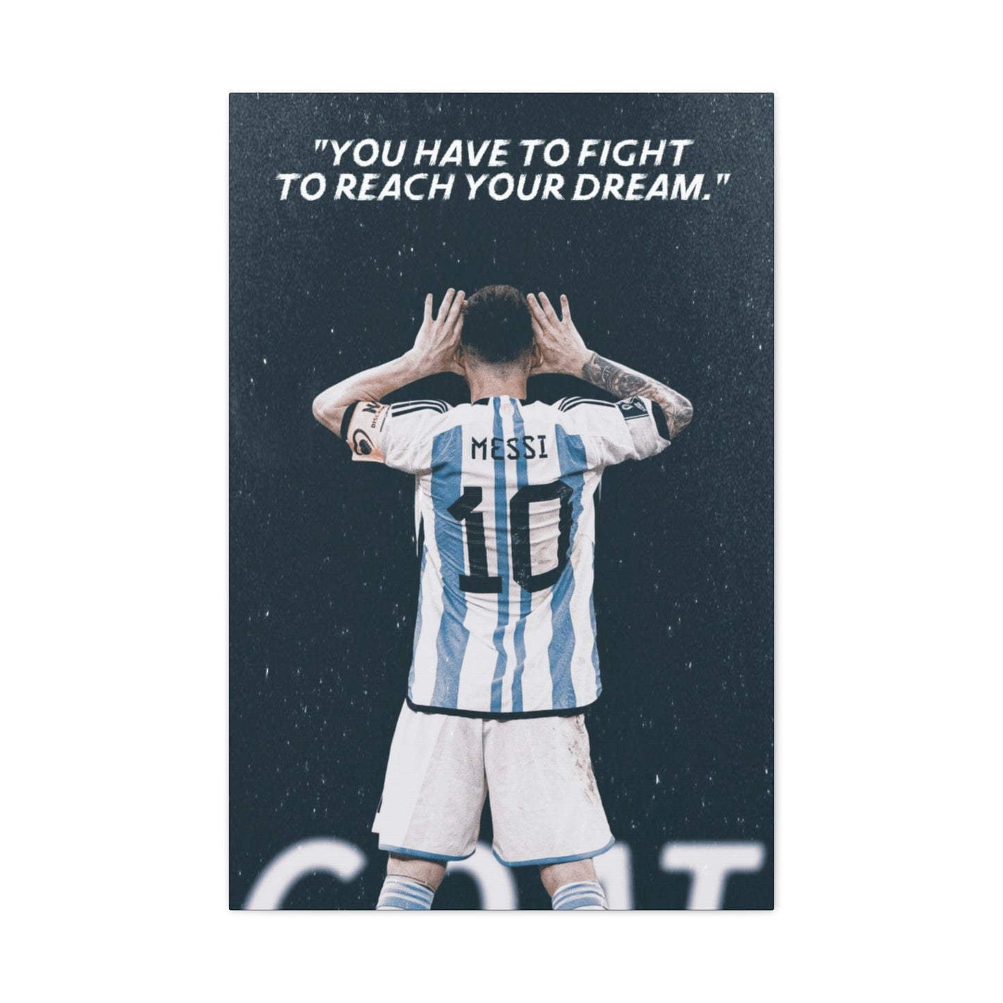 Lionel Messi Motivational Canvas