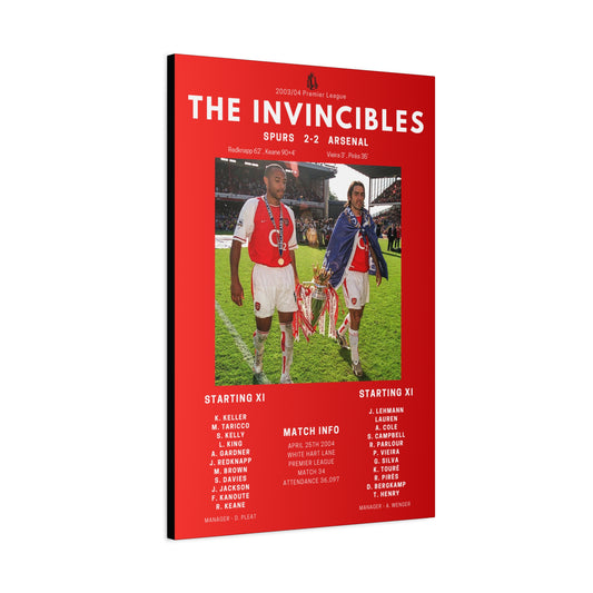 The Invincibles Iconic Moments Canvas - Arsenal Vs Spurs