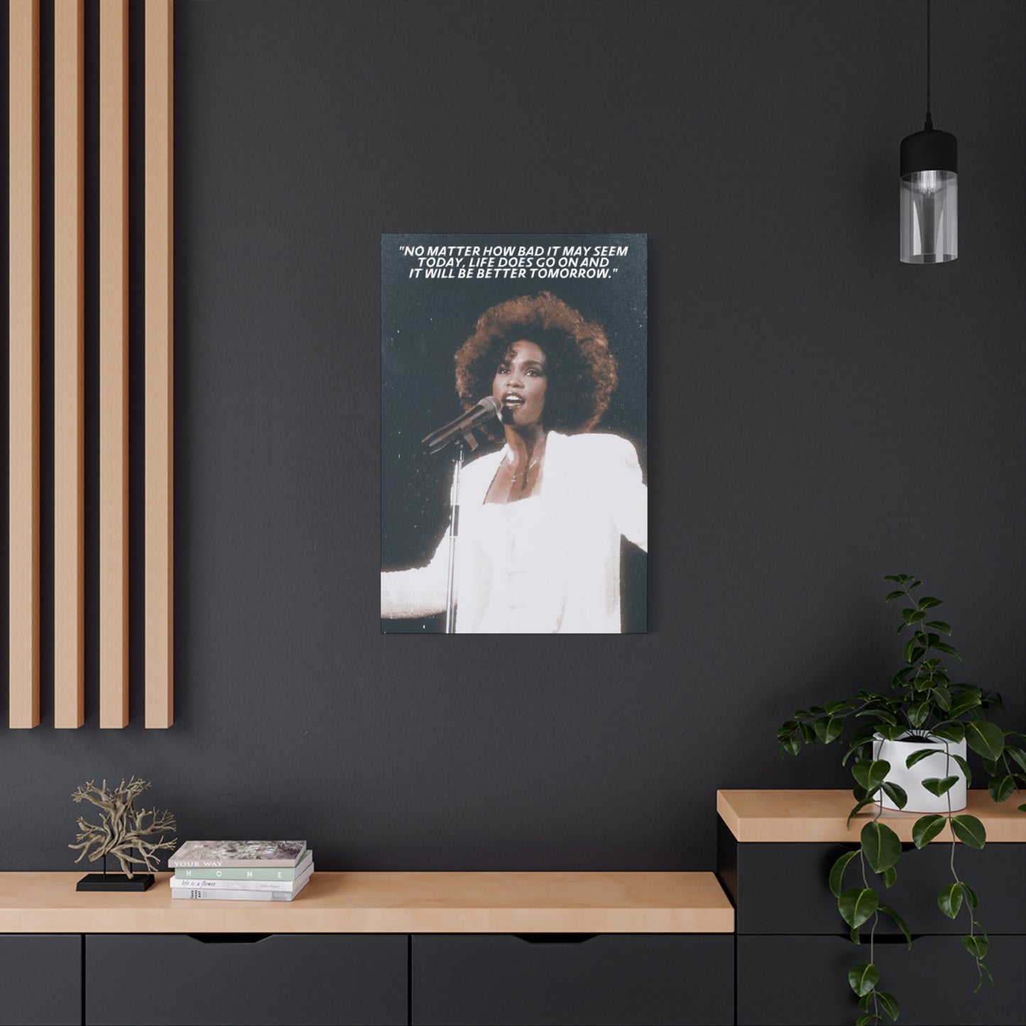 Whitney Houston Motivational Canvas