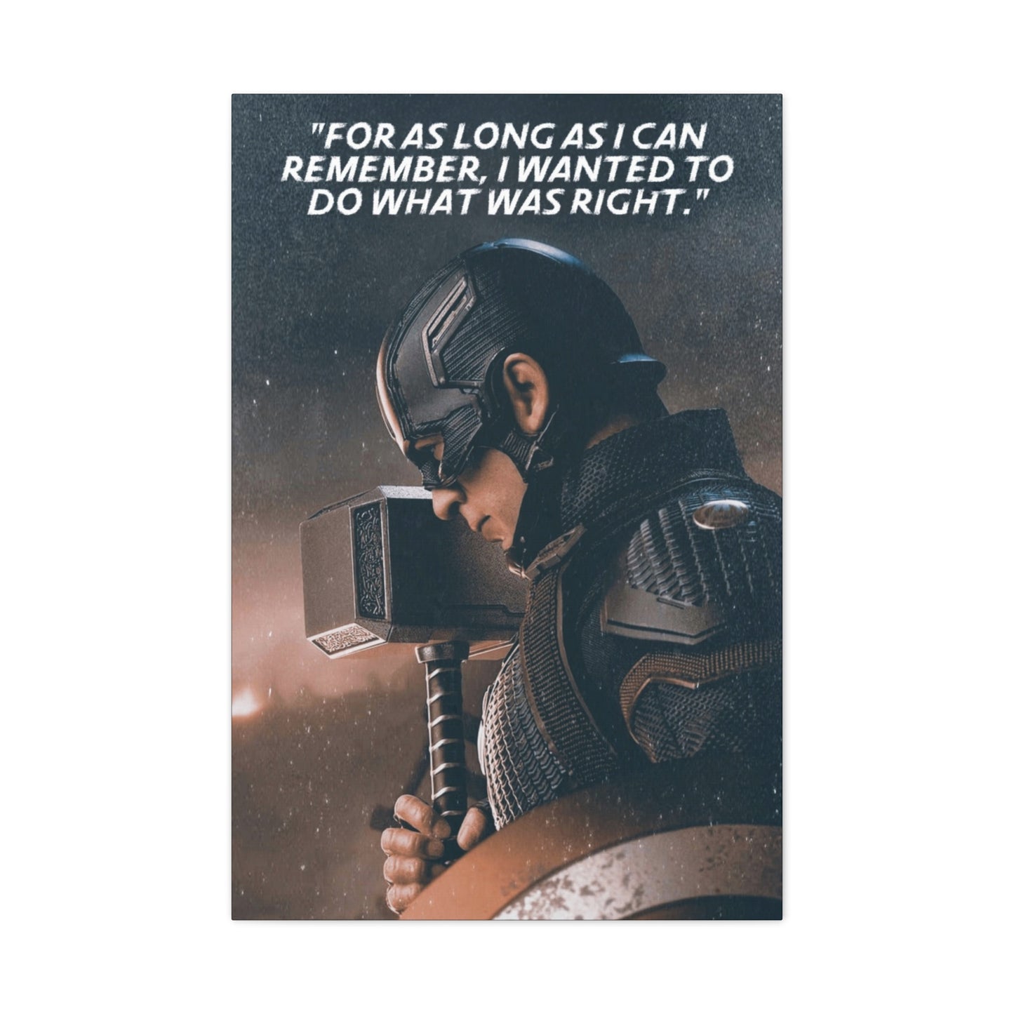 Captain America Motivational Canvas