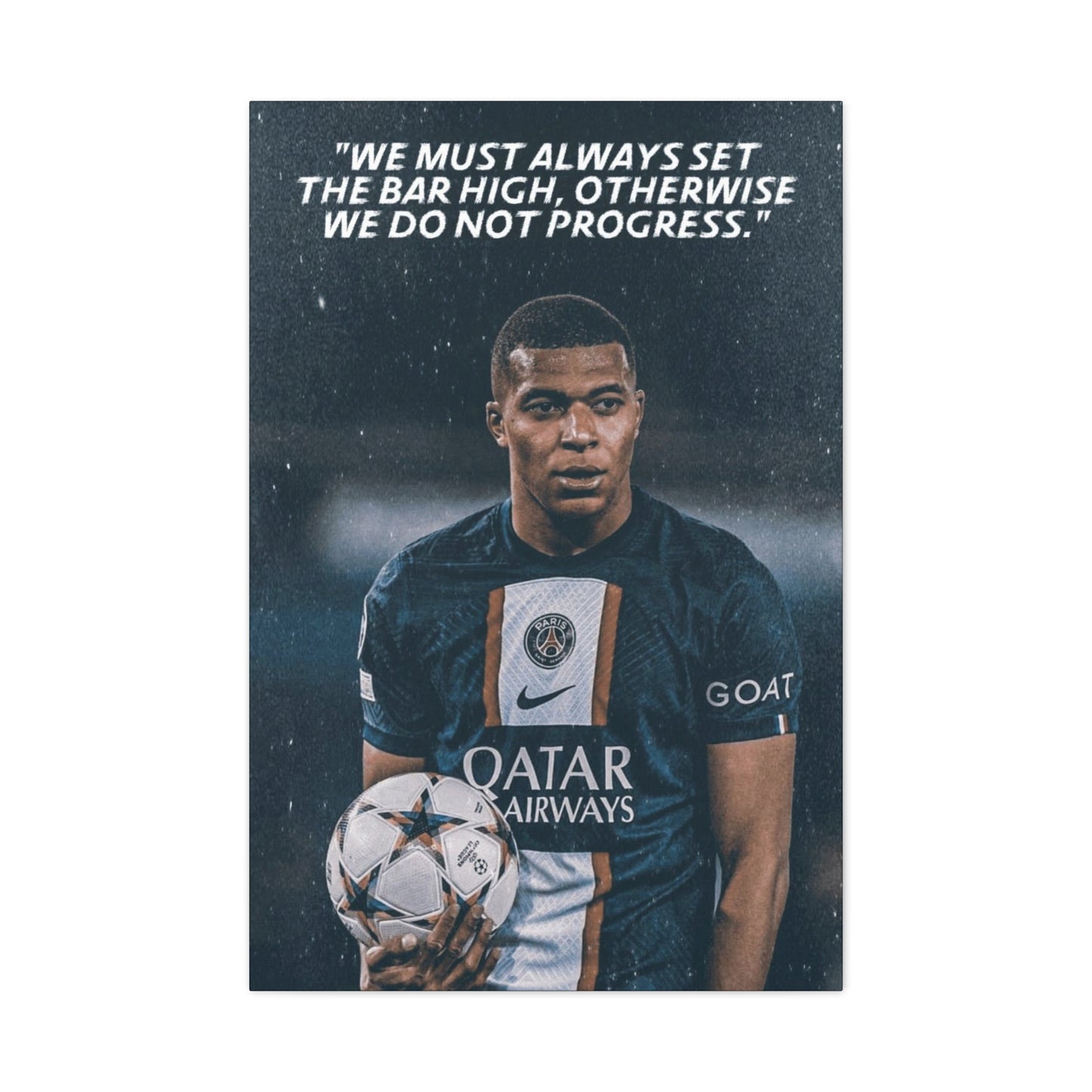 Kylian Mbappe Motivational Canvas