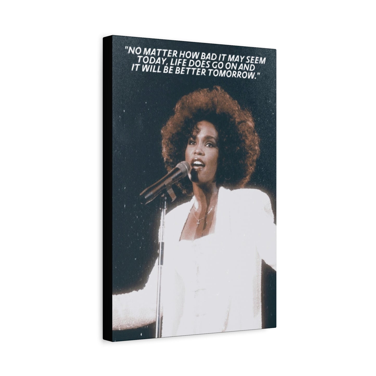 Whitney Houston Motivational Canvas