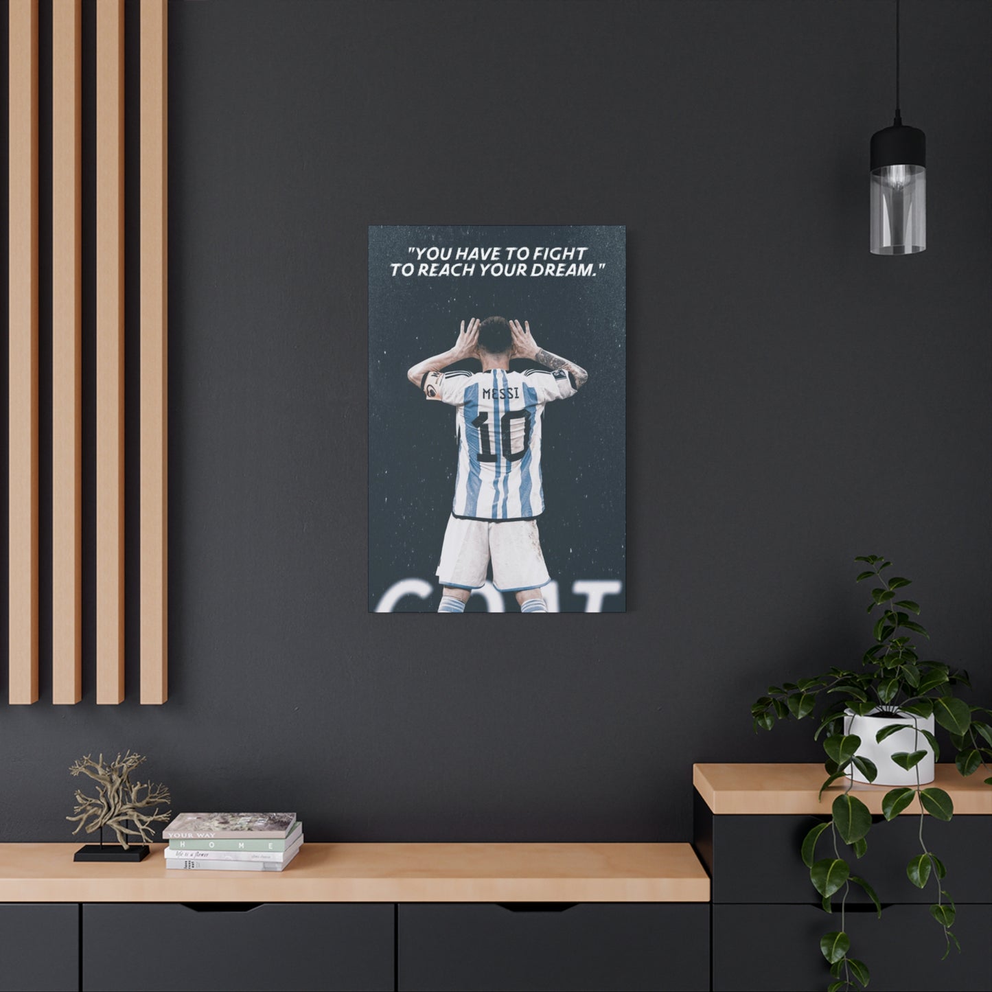 Lionel Messi Motivational Canvas