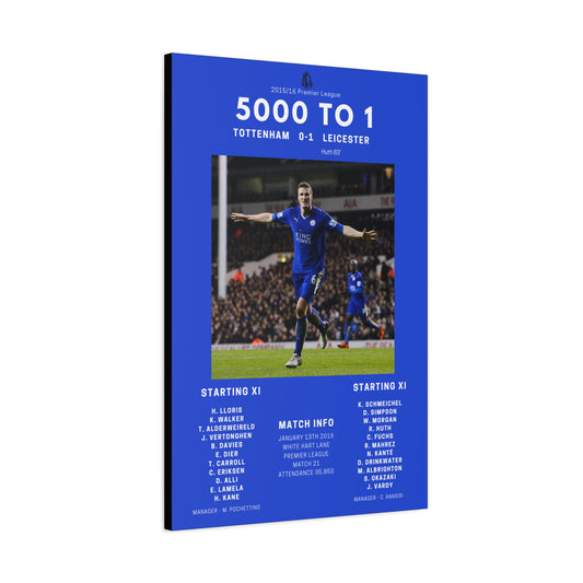 Leicester City Iconic Moments Canvas - Leicester Vs Spurs