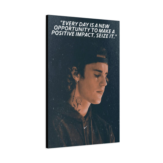 Justin Bieber Motivational Canvas