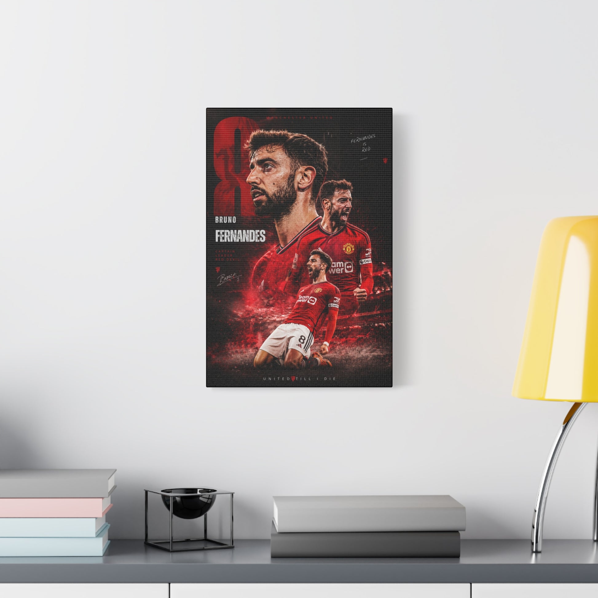 Bruno Fernandes Manchester United canvas wall art