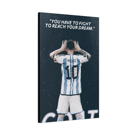 Lionel Messi Motivational Canvas