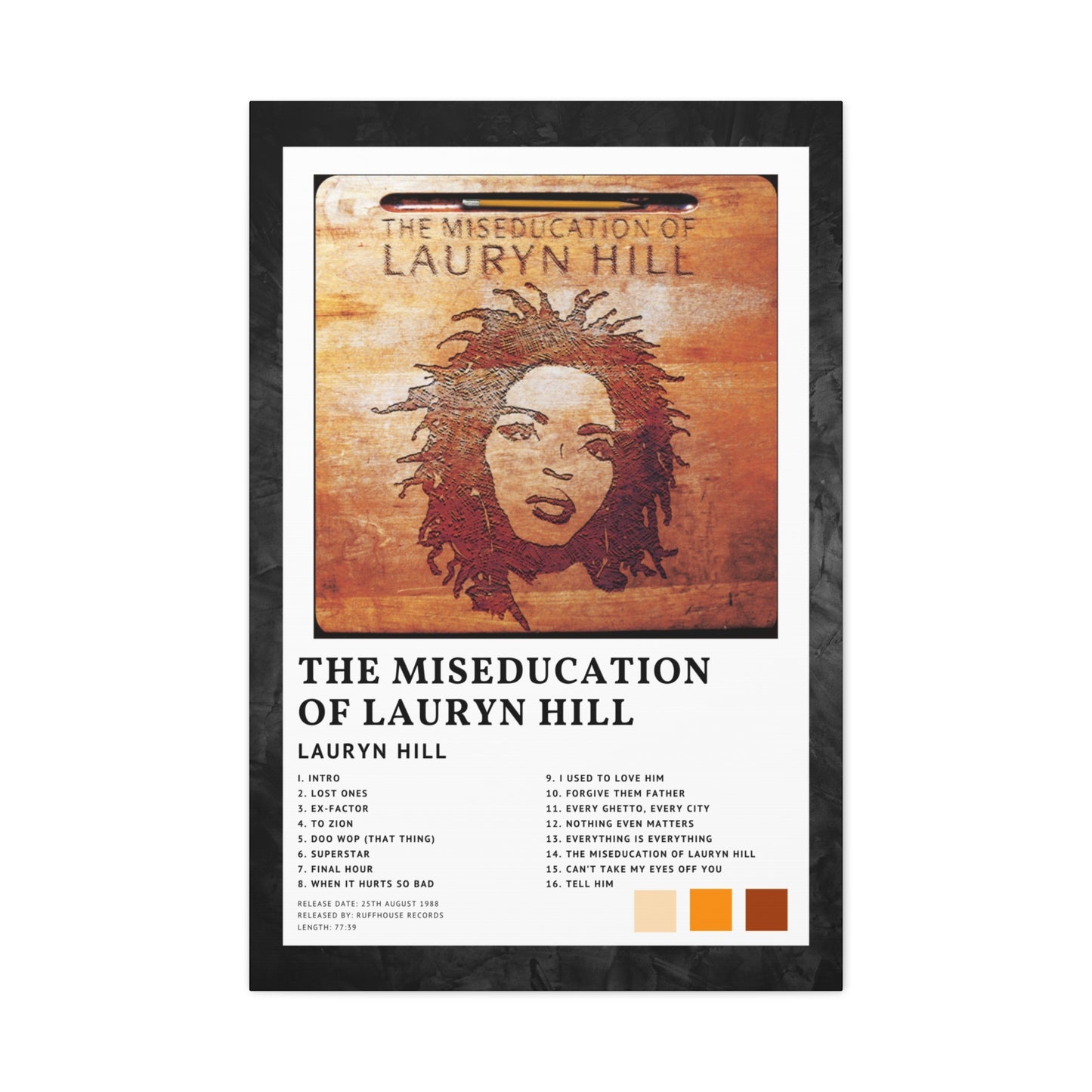 Lauryn Hill Album Cover Canvas - The Miseducation Of Lauryn Hill