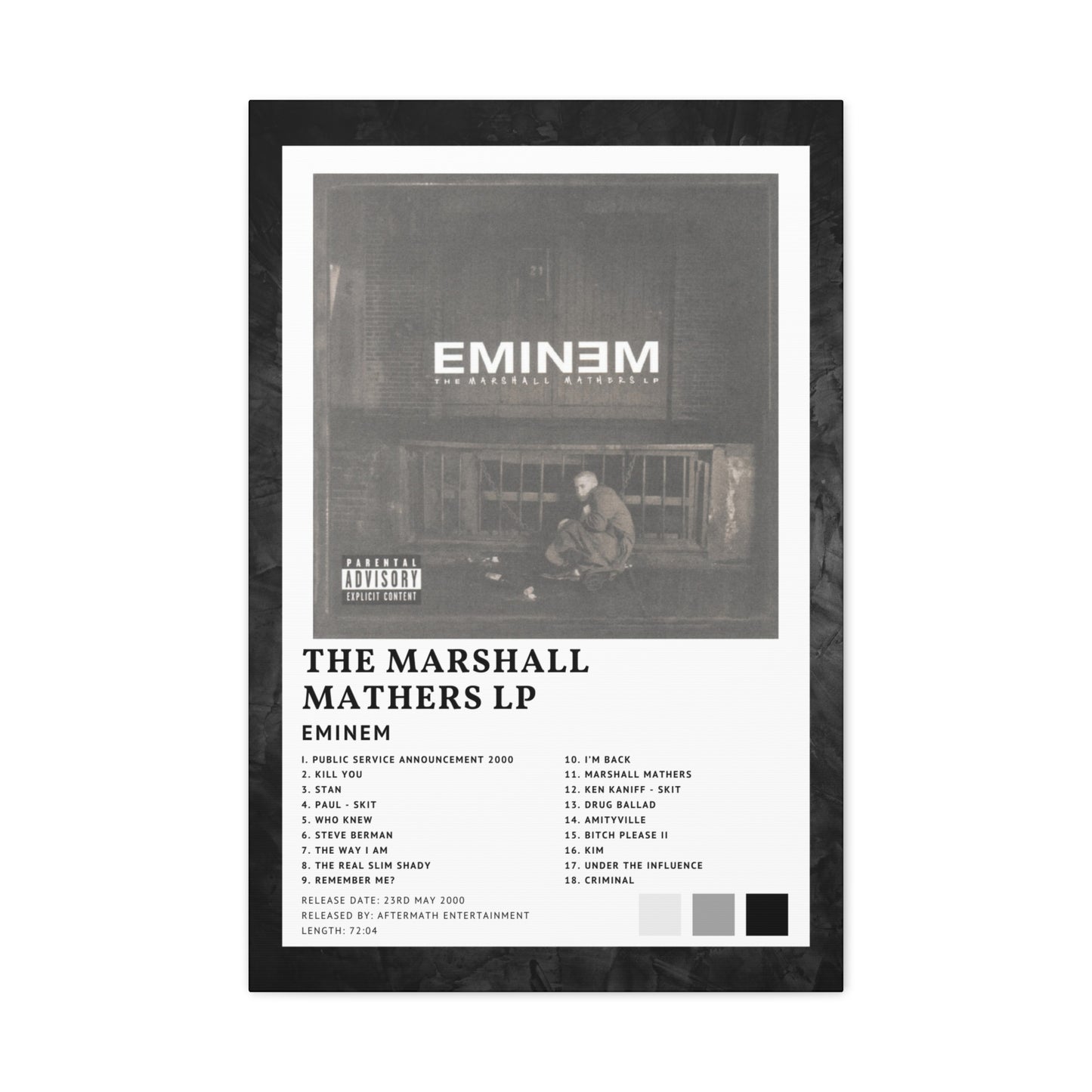 Eminem Album Cover Canvas - The Marshall Mathers LP