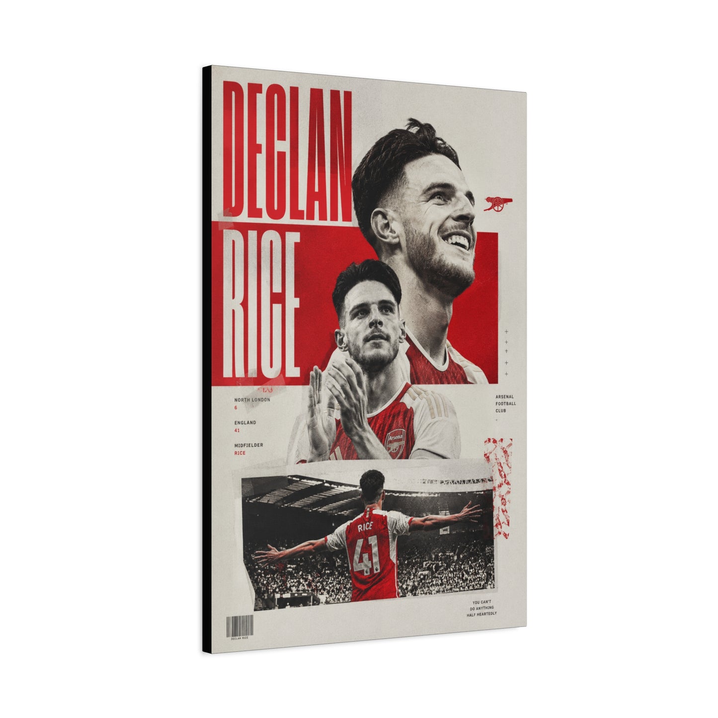 Declan Rice Arsenal Canvas – 4K Football Wall Art