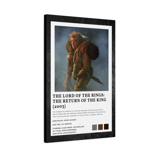 The Lord Of The Rings Movie Cover Canvas