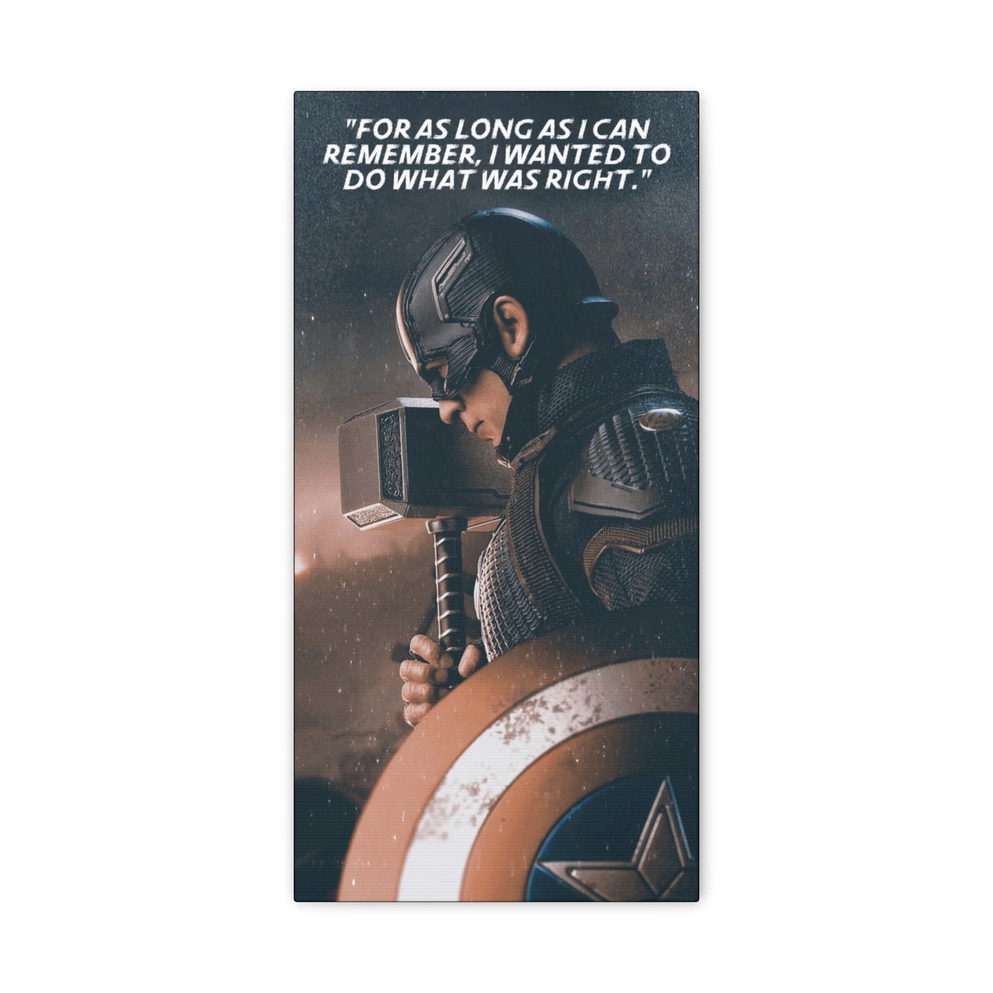 Captain America Motivational Canvas