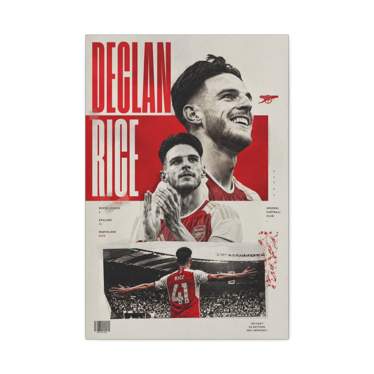 Declan Rice Arsenal Canvas – 4K Football Wall Art