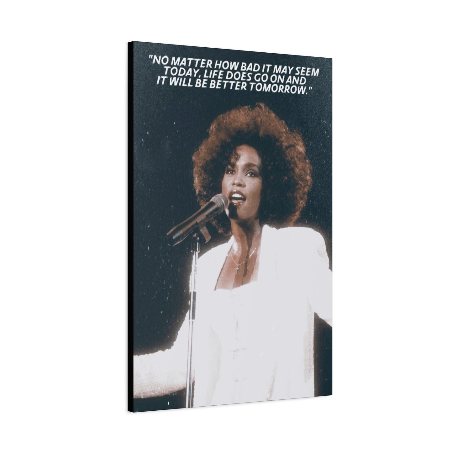 Whitney Houston Motivational Canvas