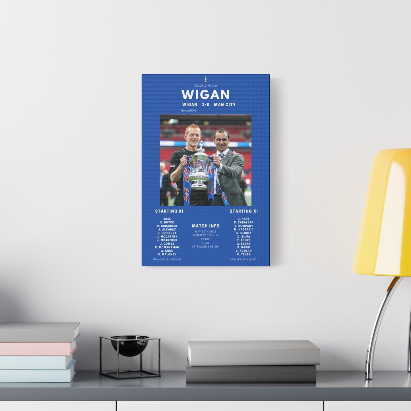 Wigan Athletic Iconic Moments Canvas - Wigan Vs Man City