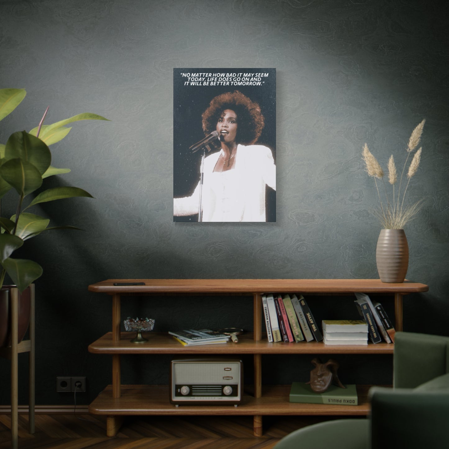 Whitney Houston Motivational Canvas