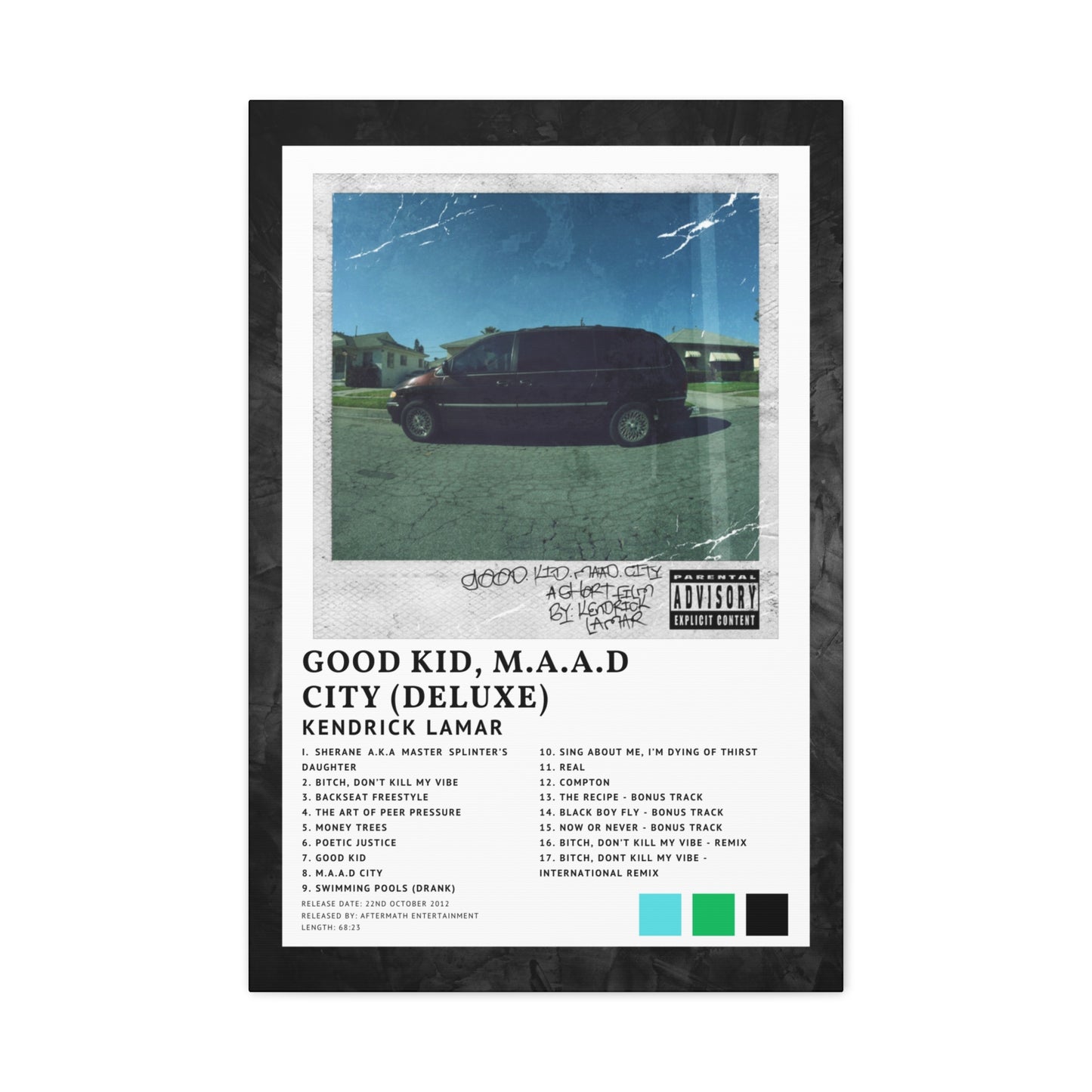 Kendrick Lamar Album Cover Canvas - Good Kid M.A.A.D City