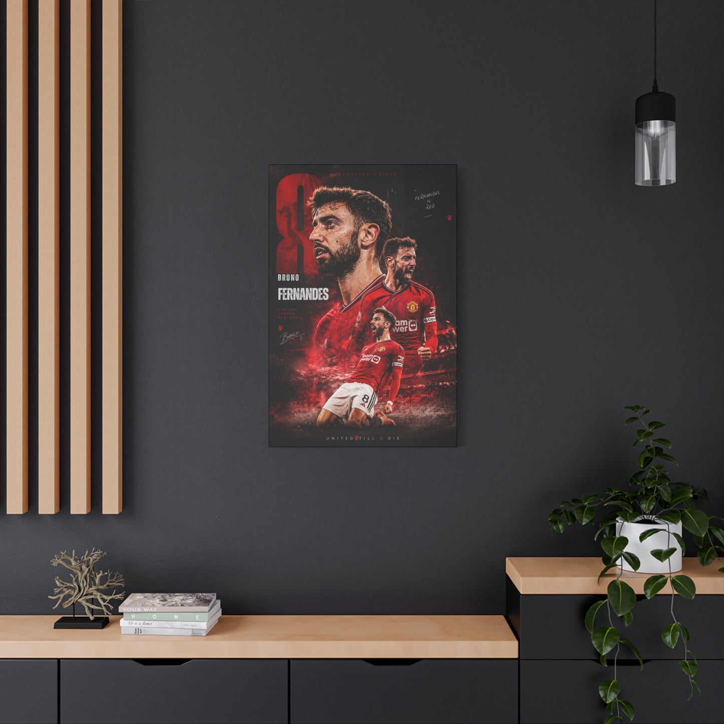 Bruno Fernandes Manchester United canvas wall art
