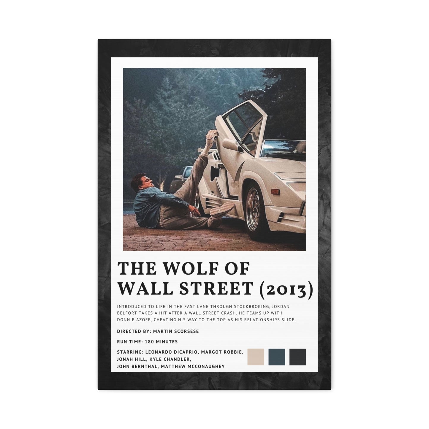 The Wolf Of Wall Street Movie Cover Canvas