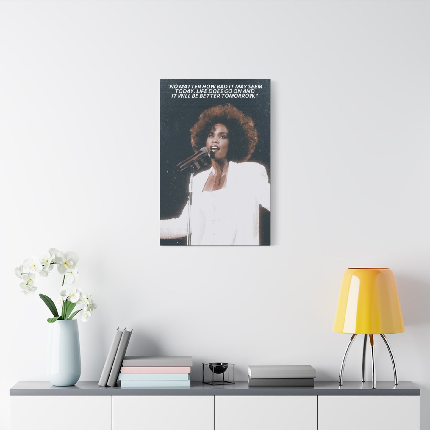 Whitney Houston Motivational Canvas