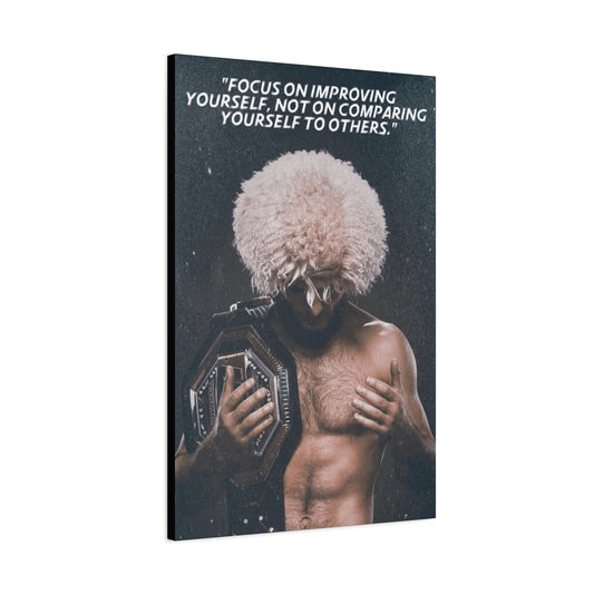 Khabib Nurmagomedov Motivational Canvas