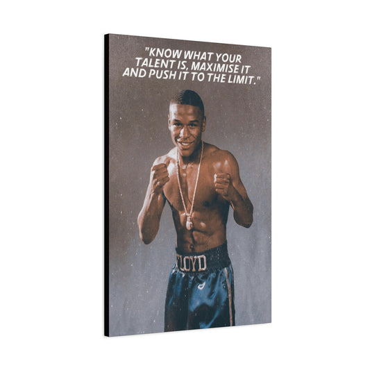 Floyd Mayweather Motivational Canvas