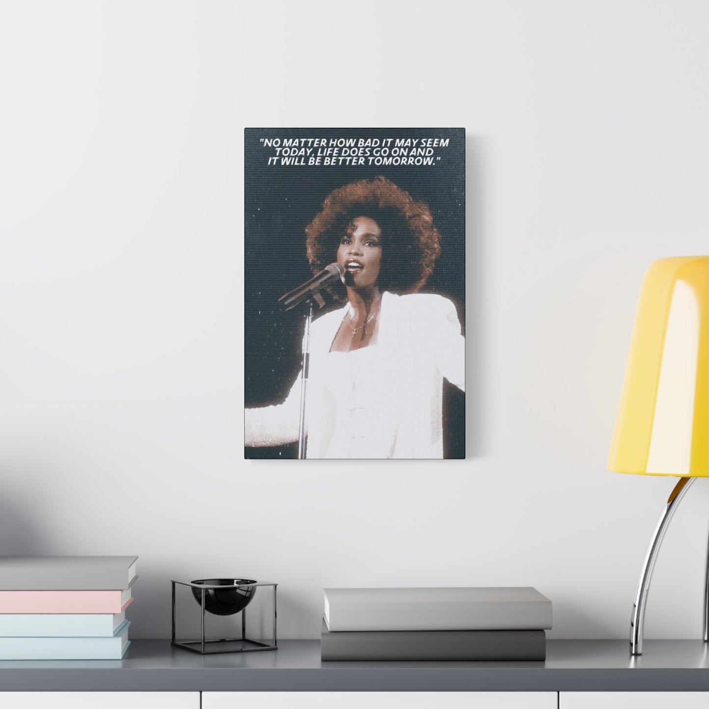 Whitney Houston Motivational Canvas