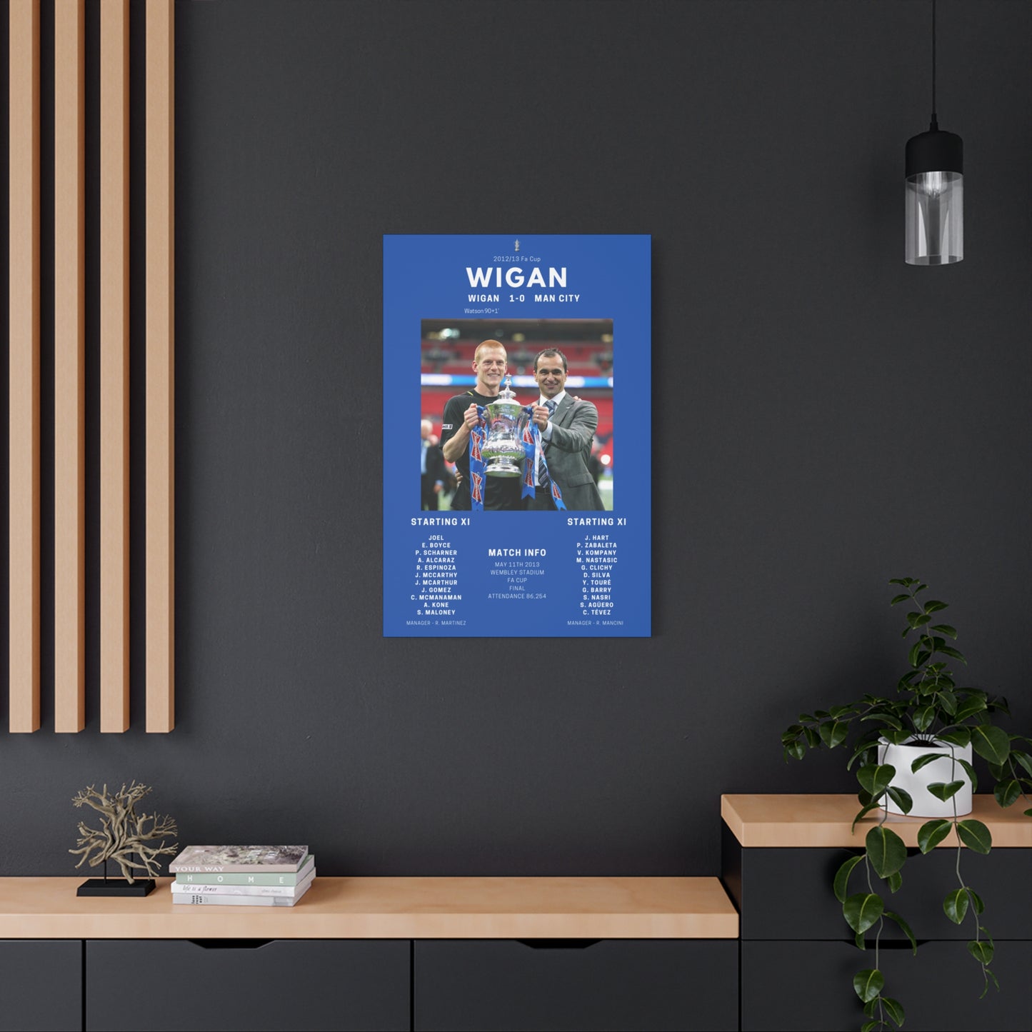 Wigan Athletic Iconic Moments Canvas - Wigan Vs Man City