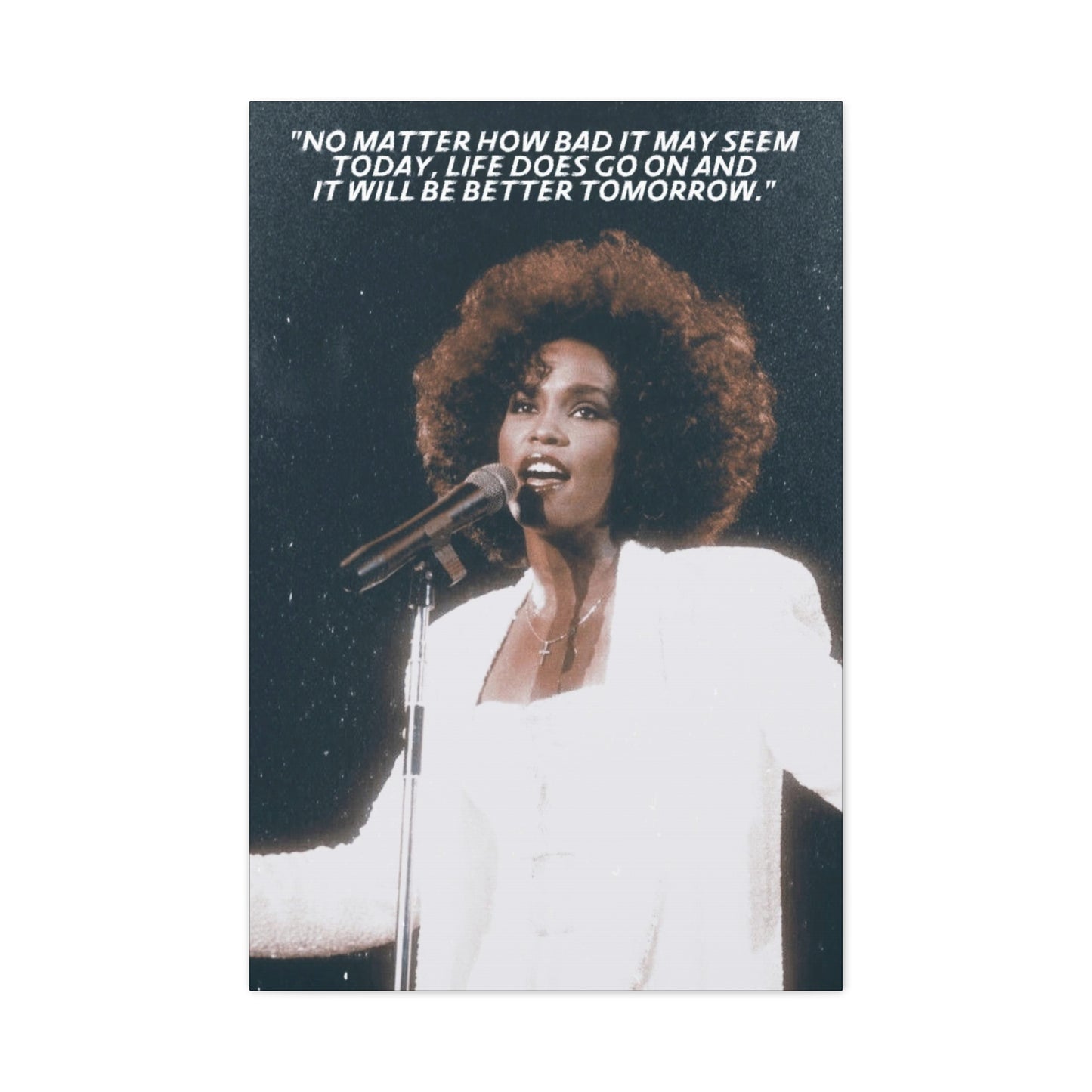 Whitney Houston Motivational Canvas