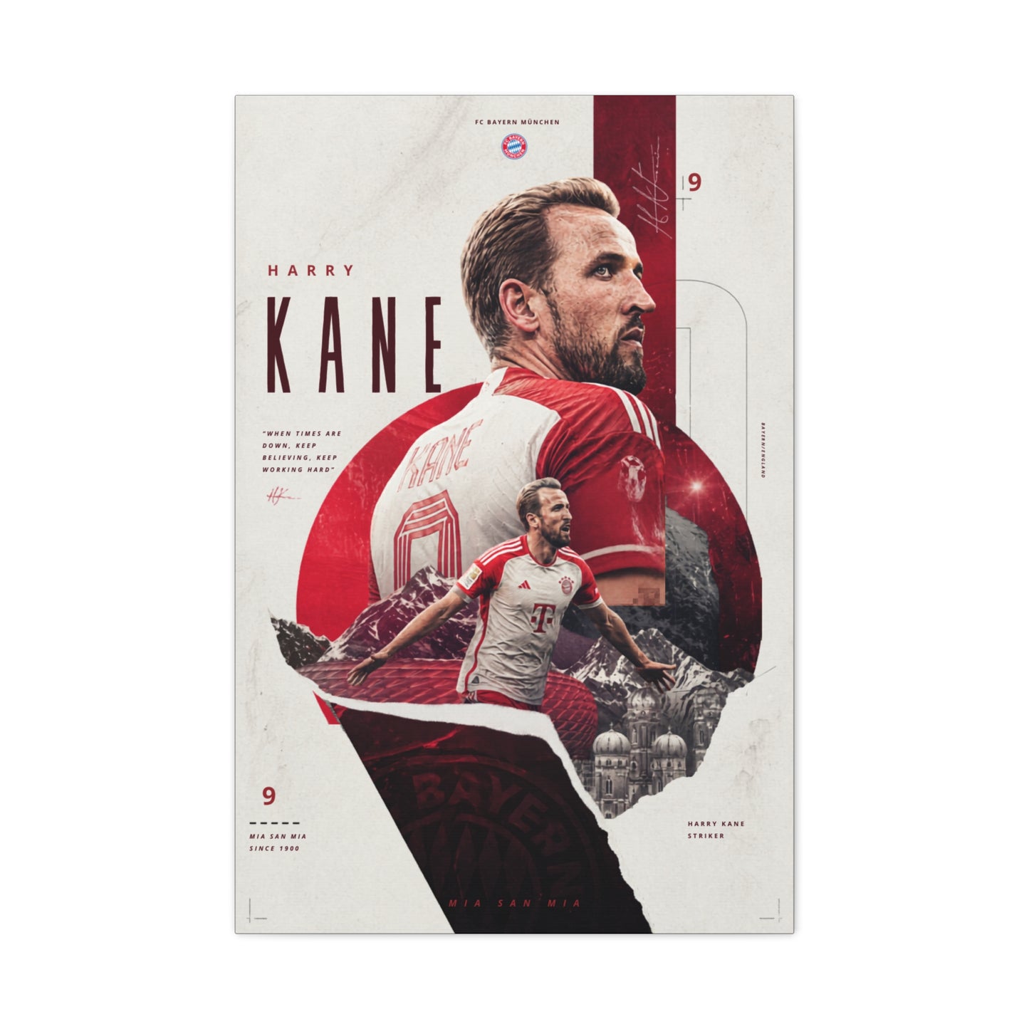 Harry Kane Bayern Munich Luxury Canvas