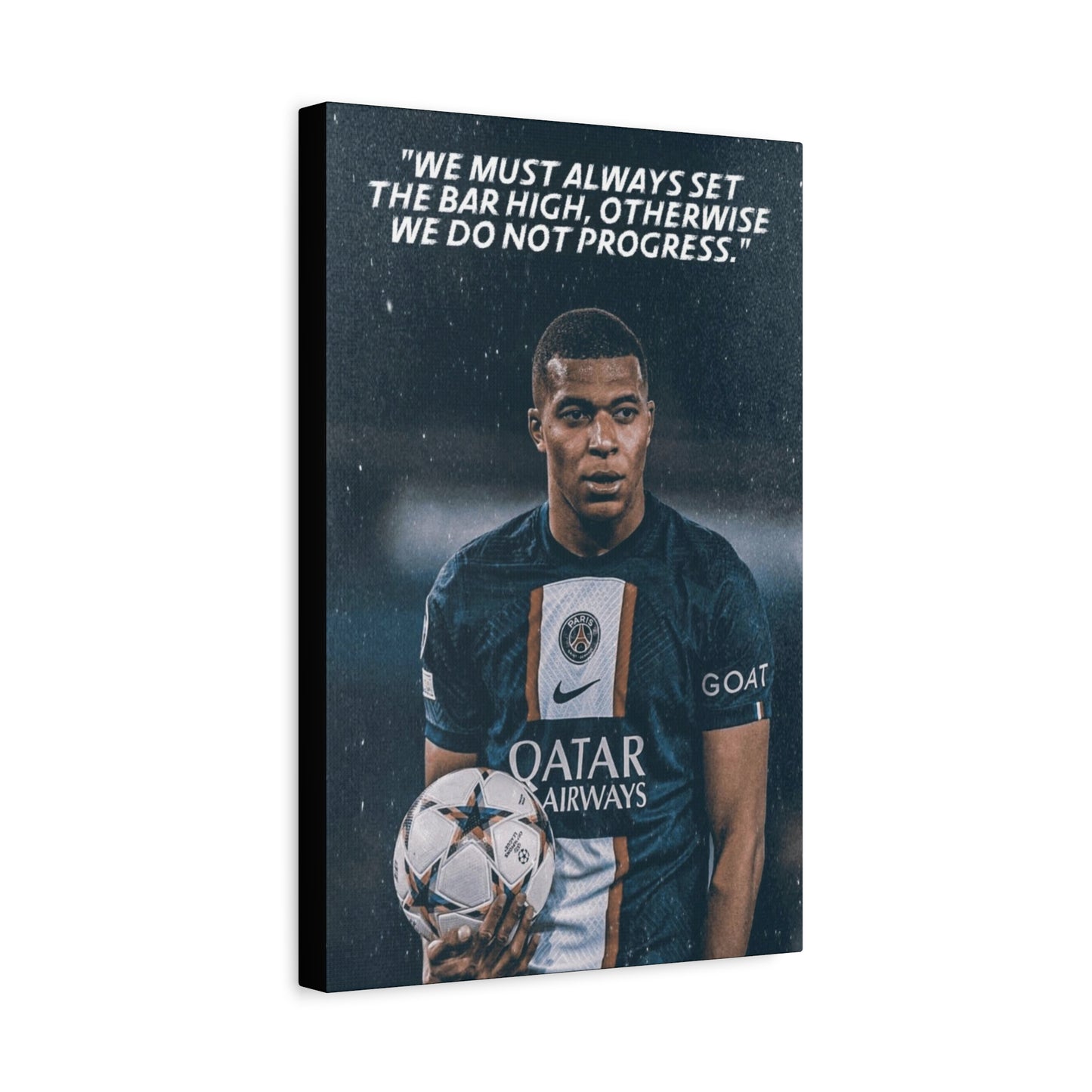 Kylian Mbappe Motivational Canvas