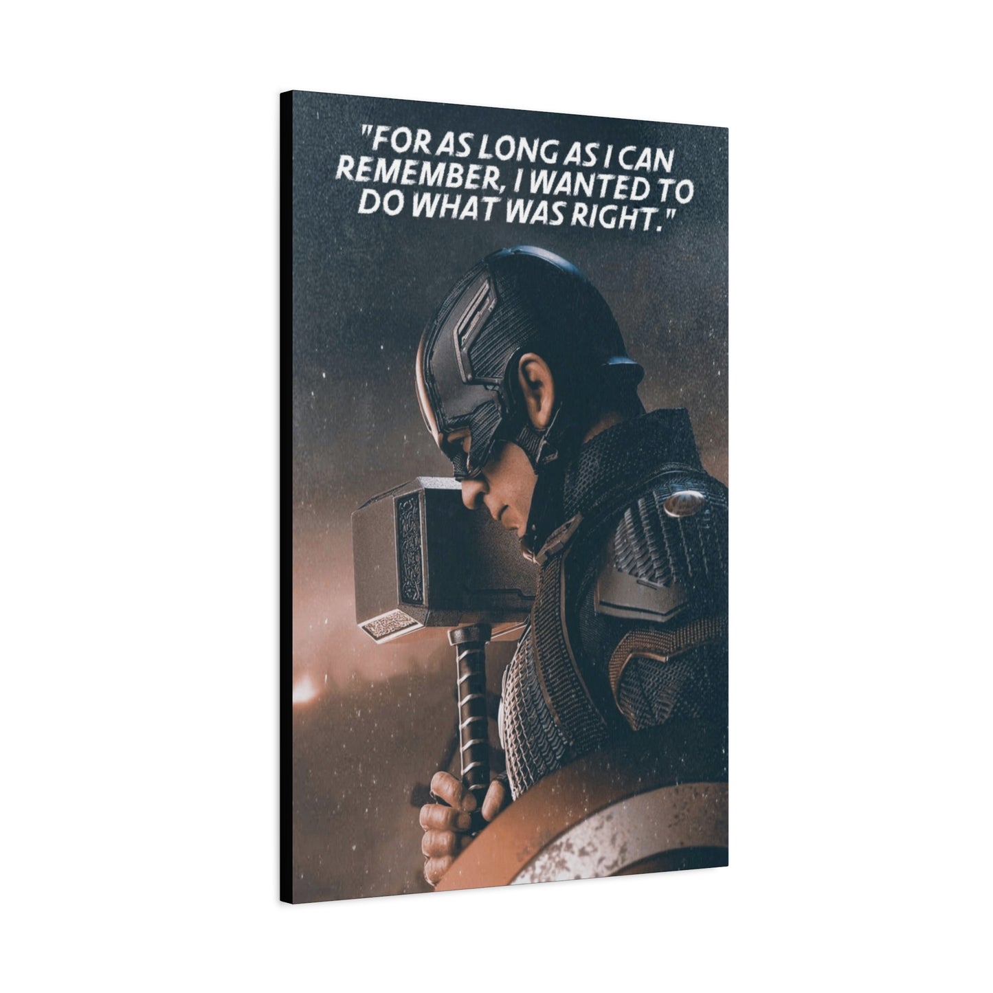 Captain America Motivational Canvas
