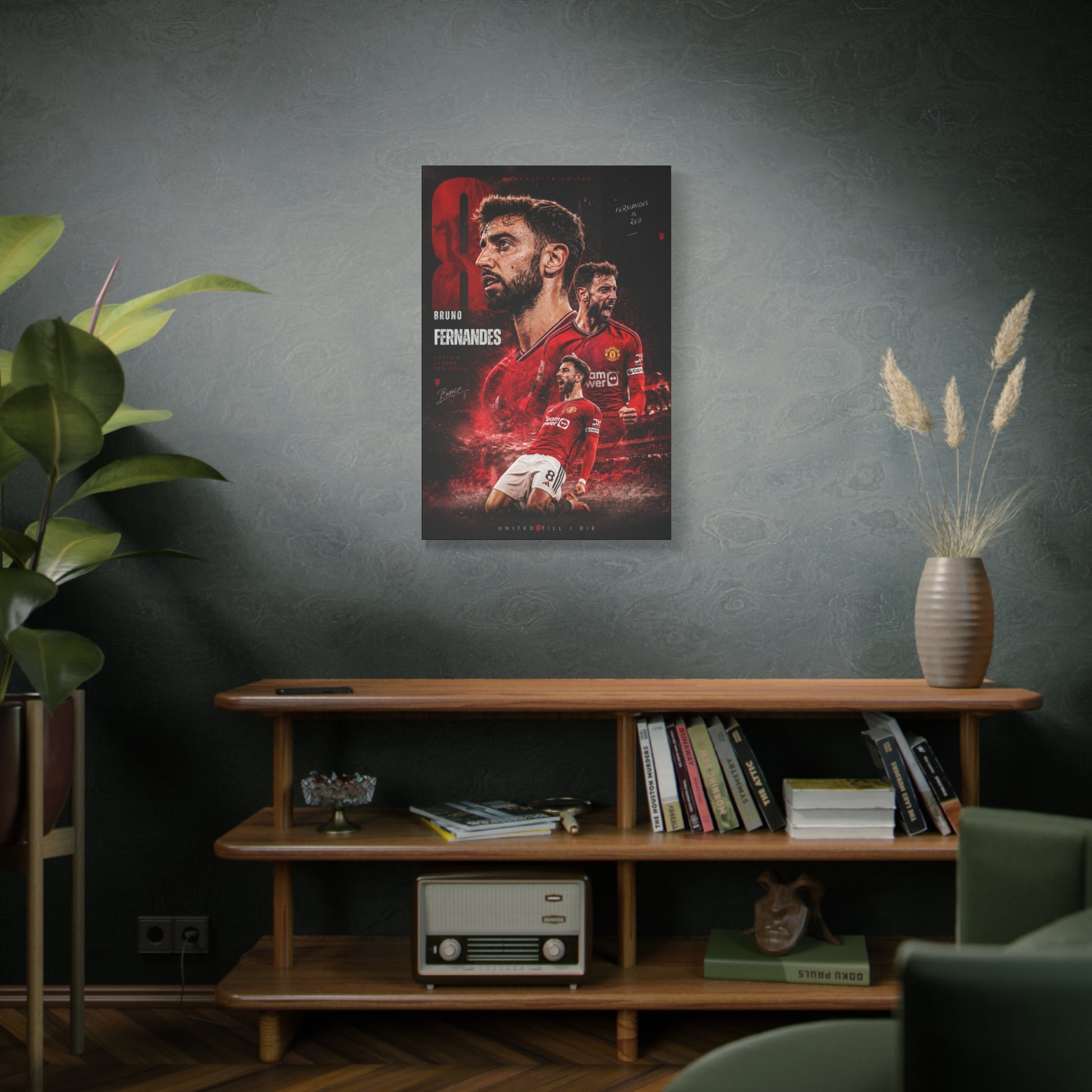Bruno Fernandes Manchester United canvas wall art