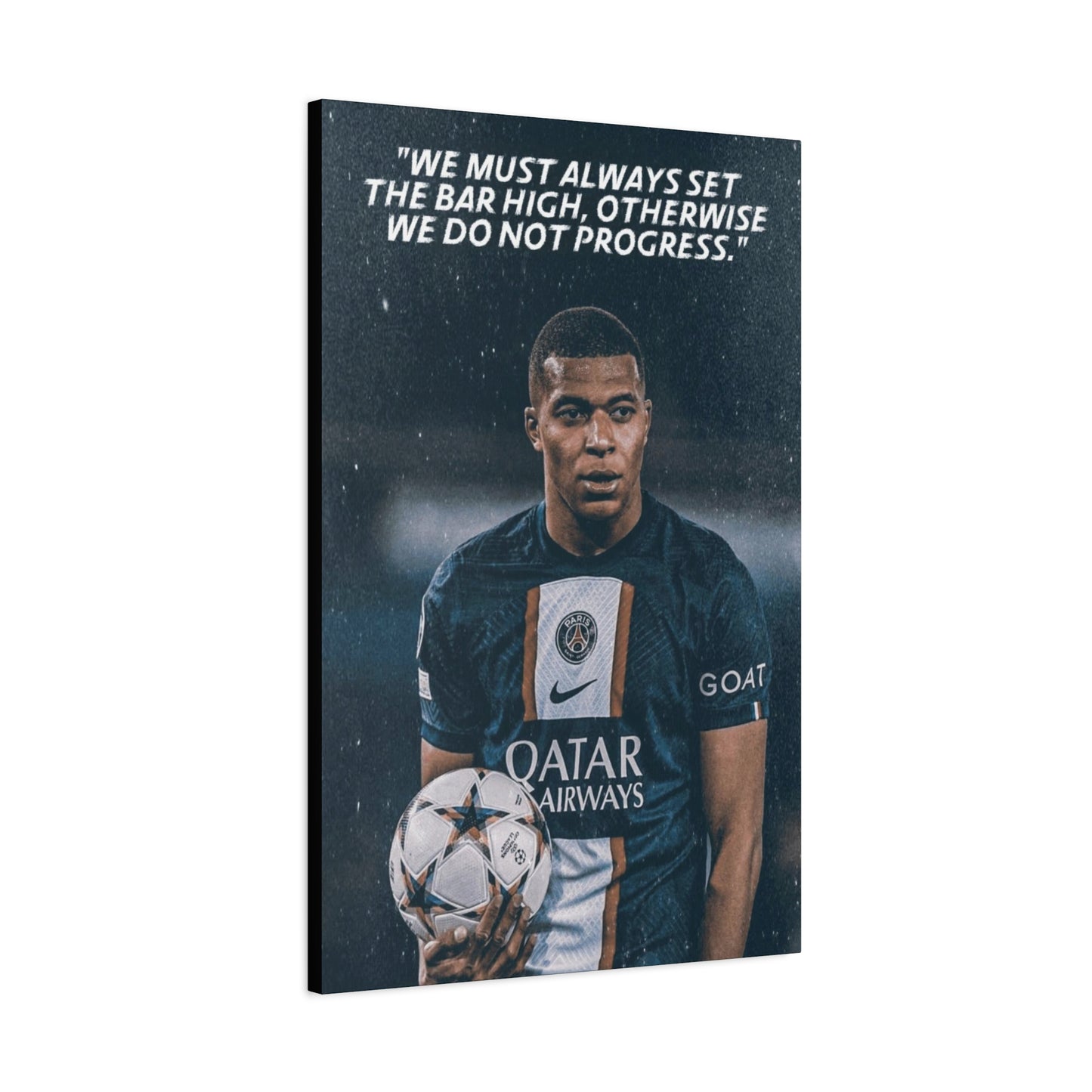Kylian Mbappe Motivational Canvas