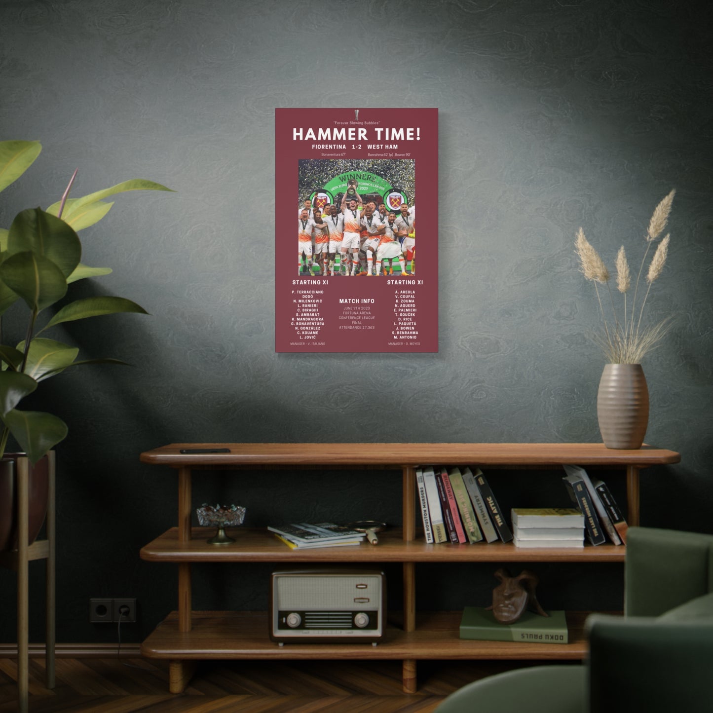 West Ham United Iconic Moments Canvas - Conference League Final