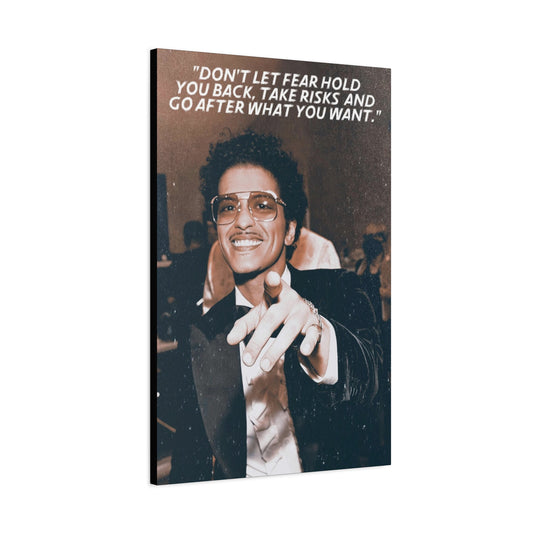 Bruno Mars Motivational Canvas