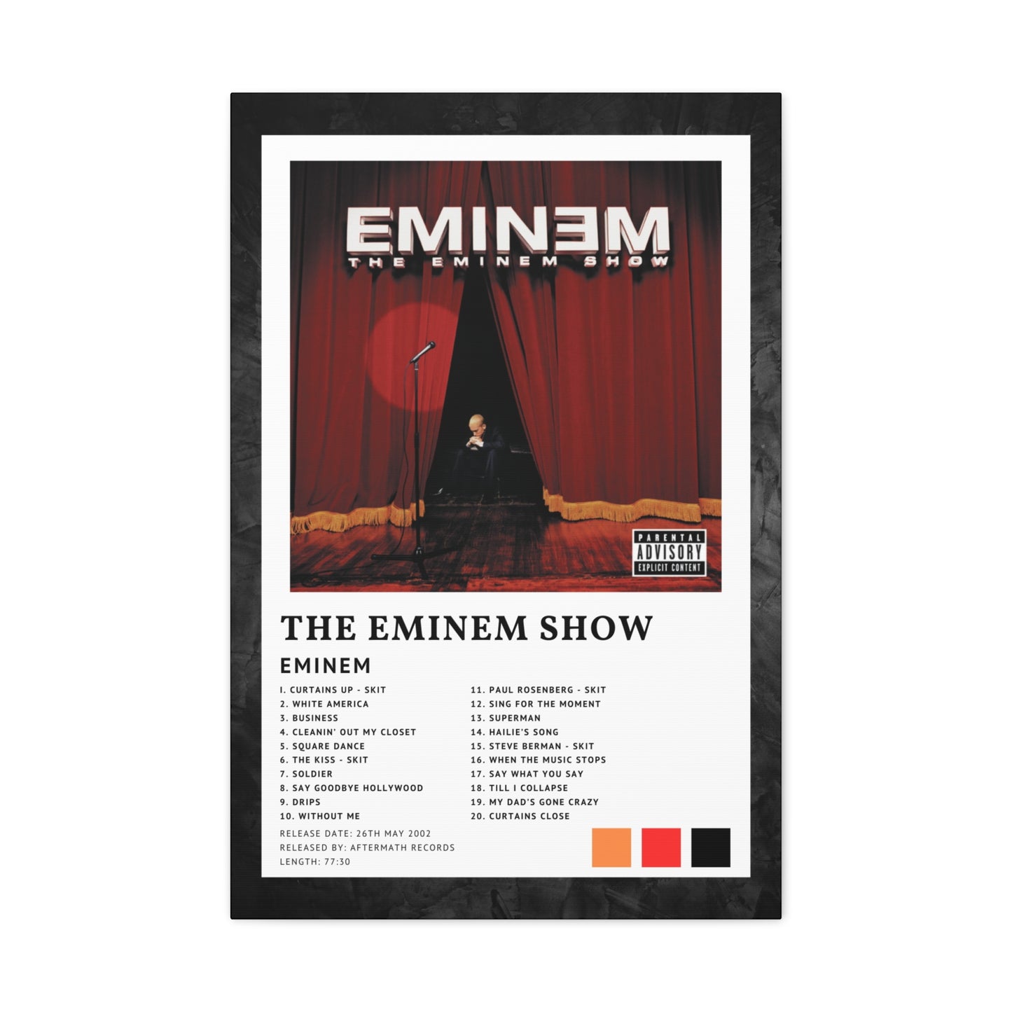 Eminem Album Cover Canvas - The Eminem Show