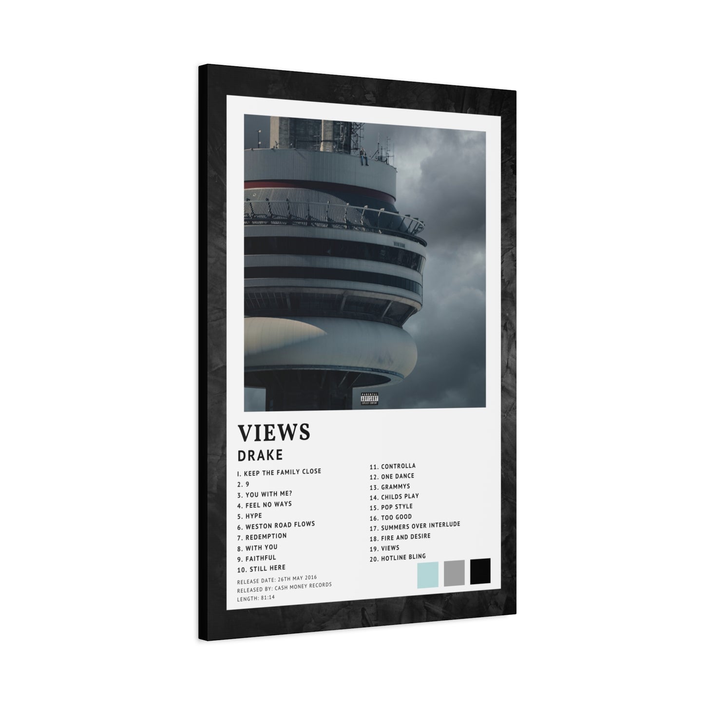 Drake Album Cover Canvas - Views