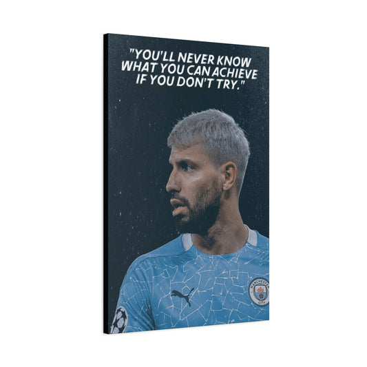 Sergio Aguero Motivational Canvas