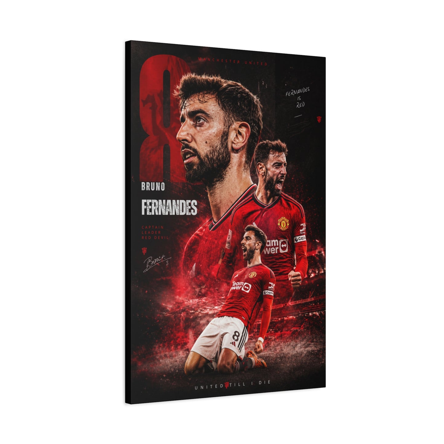 Bruno Fernandes Manchester United canvas wall art